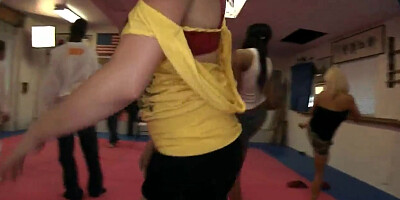 Gianna Michaels, Jessica Lynn, Nikki Rhodes have kung fu lesson