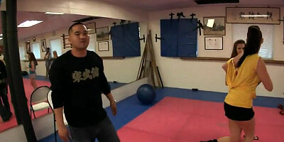 Gianna Michaels, Jessica Lynn, Nikki Rhodes have kung fu lesson