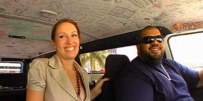 Sexy Amber wants to ride the bus