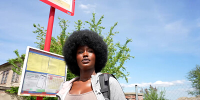 Czech Streets 152: Quickie with Cute Busty Black Girl