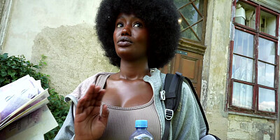 Czech Streets 152: Quickie with Cute Busty Black Girl