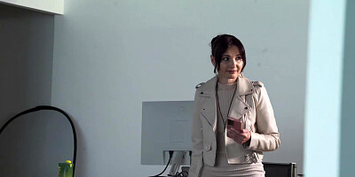My Employee. Jeny Smith teases a guy and got naked in office