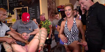 Serbian Submissive Slave Fucked In Public