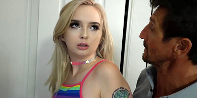 Angry Stepdad Punish Fucks His Cute teen 18+ Stepdaughter