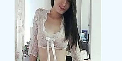 Asian girl striptease on webcam