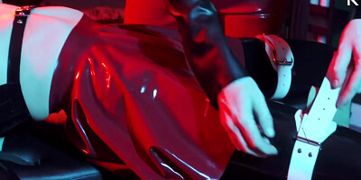 Heavy Rubber Masked German Latexgirl Stretched And Tickled