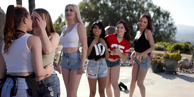 Outdoor love scene showing a bunch of kinky cookout cunts