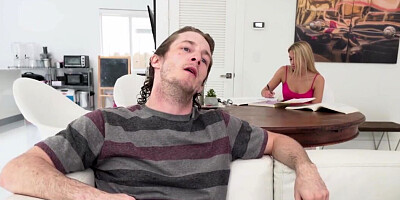 Sneaky sex with a horny stepsister in a taboo movie