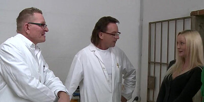 Beautiful petite teen babe getting fucked in group sex session