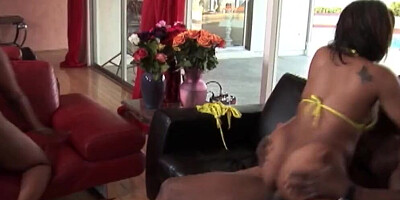 Black Couples Sucking And Fucking in a Group Sex Scene