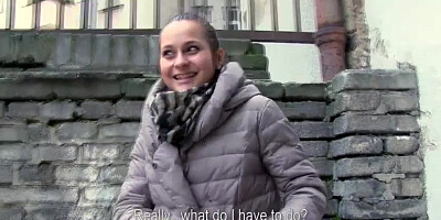Super cute Ashley Woods have sex in public in exchange of cash