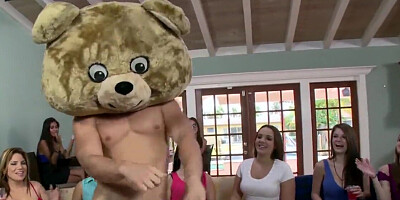 The dancing bear is getting it on with some slutty women