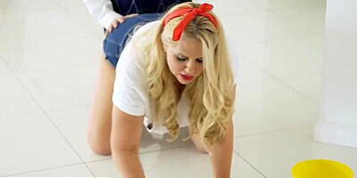 Step Mom Karen Fisher Takes Step Sons Cock From Behind While Giving Husband A Blowjob - FreeUse Milf