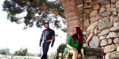 Slender charmer in green lures man to get banged so superheroly