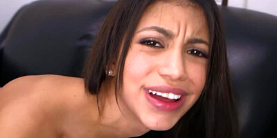 Marvelous little brown skinned bitch wants a delicious meat pole