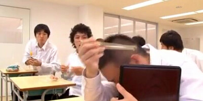 Ruri Saijo touches pussy with fruit in classroom