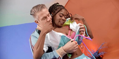 Mick Blue gladly fools around with the exotic chick Hazel Grace