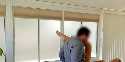 Adorable girl is being fucked by a boss at the job interview