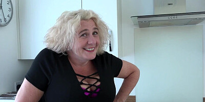 AuntJudysXXX - Fooling Around in the Kitchen with Camilla Creampie (POV)