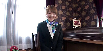 Perky Hikaru Shiina at stewardess action