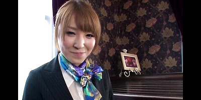 Perky Hikaru Shiina at stewardess action