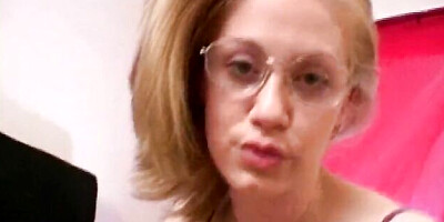 Sexual side chick's glasses porn