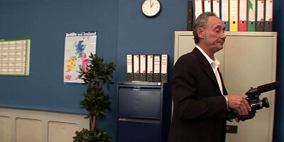 The black secretary is fond of interracial group sex with her bosses at the office