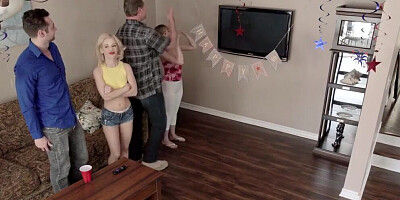 Step Sisters Go After Daddy's Friend And Get Creamed This 4th Of July S8:E6 (Bella Rose, Rose Delight, Malisa Moir)