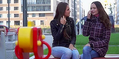 Girlfriends Making Out For The First Time - Lucy U And Varya