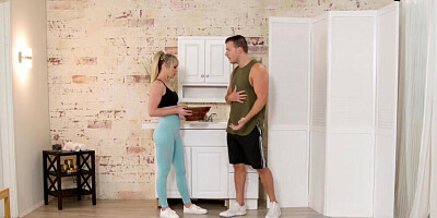 A blonde woman with a hairy cunt is fucked and teased