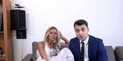 The groom is watching the bride getting fucked in POV