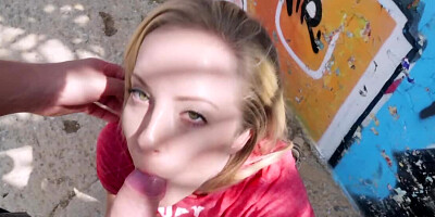 For cash insatiable blonde agrees to have sex with stranger