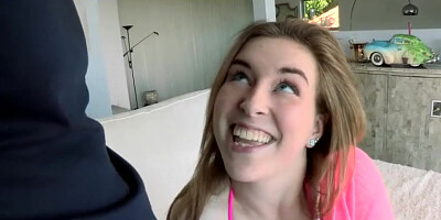 Brunette teen Mattie Borders nailed by big shaft