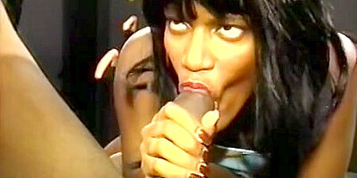 African Brunette Tastes Fat Black Cock And Drinks The Warm Juice
