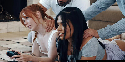 Unhappily Married Dilfs Grow Strong Desire for Stepdaughters Madi Collins & S...