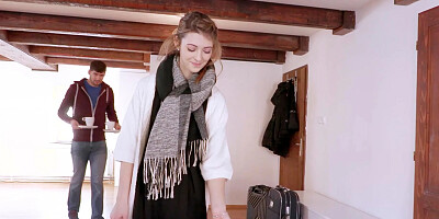 Petite Czech teen gets fucked by foreign cock