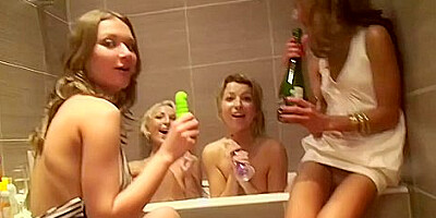 Alyn Borav, Christina Schmidt And Victoria Tiffani In Sexy College Girls Throw A Lesbian Party