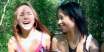 Eric, Taylor And Dorothea Albina In Sexy College Fuck In A New Car