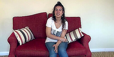 Lisandra Shows Off Her Hairy Body On Her Red Chair