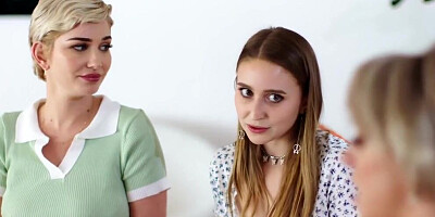 Busty Stepmother Bangs Her Stepdaughters (Laney Grey)
