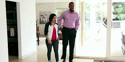 Big natural titted teen and a black cock