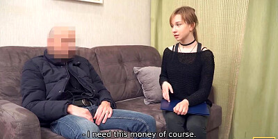 Teen Russian debtor pays for gadgets with her cunt