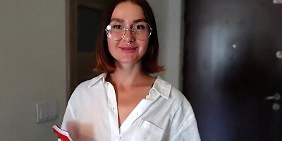 The tattooed teen jerks and sucks your dick in POV