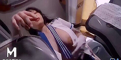 Huge Boobs Asian Slut Sharing Her First Gangbang Sex On The Bus