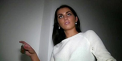 Loren Urages In Beautiful Slim Brunette Accepts Cash For Sex Deal