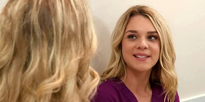 Big tit milf doctor julia ann fucks her new nurse with big naturals gabi