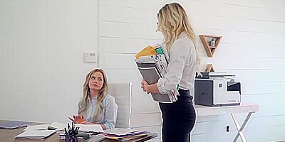 Britney Light And Kenzie Taylor - Squeezing Her Stress Balls