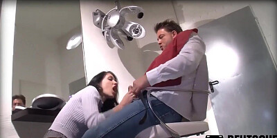 Ravishing hairdresser rides her client's dick