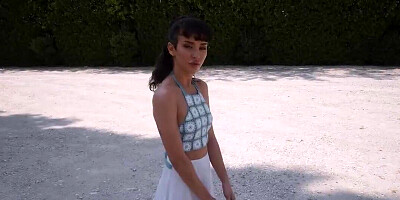 Rich bitch with curly hair takes a thick big penis