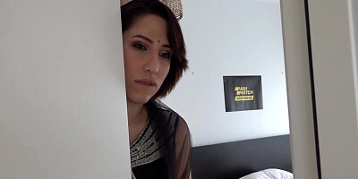 Indian woman with a fat ass pays the rent with her bum